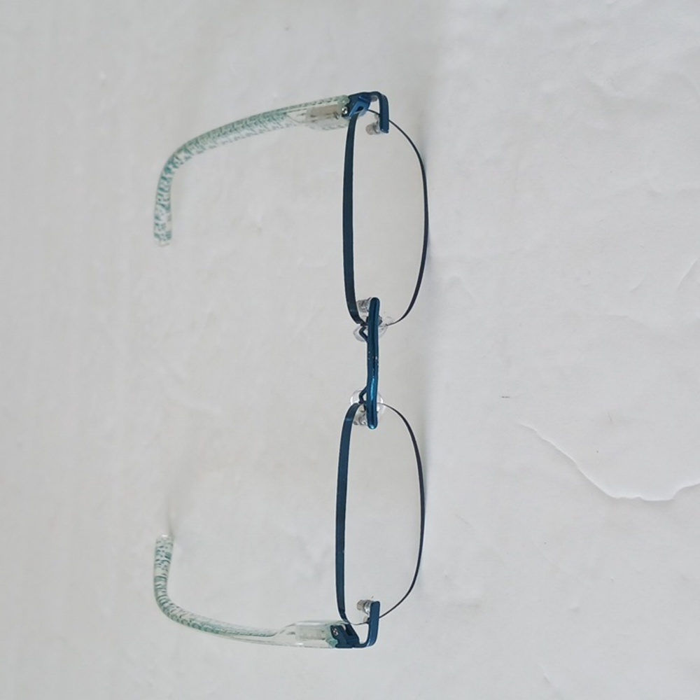 Women's Rimless Readers EyeGlasses + 1.25 Blue/Green